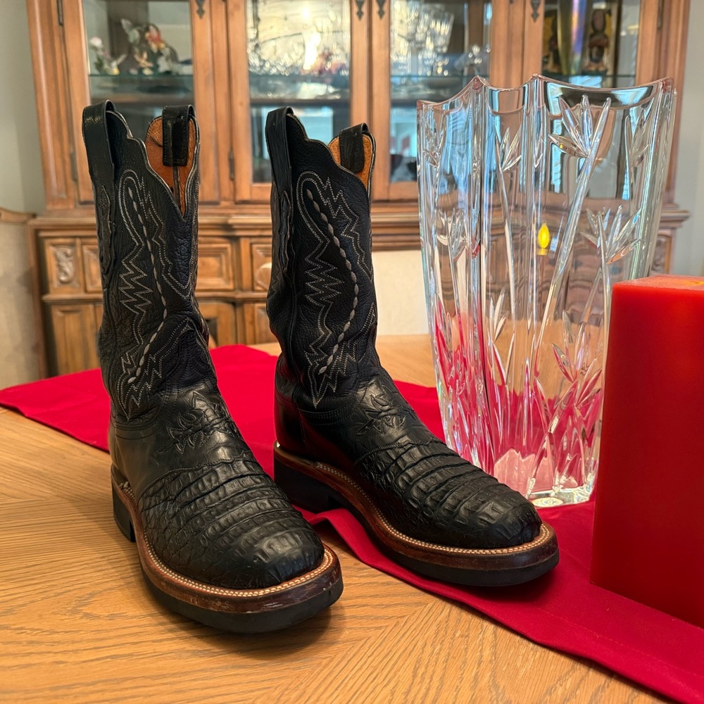 Lucchese Exotic Horned Toad Western Boots Size 7 EUC - Picture 4 of 11